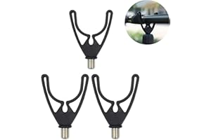 YIHECWY 3Pcs Plastic Rod Rests Fishing U-Head Grip V Back Rests Rod Pod Back Rests Adjustable Rod Rests for Carp Coarse Fishing Accessory