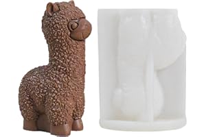 Goldyida Stampo in silicone per alpaca 3D, in silicone per alpaca, per sapone, alpaca, per candele di cera di soia, sapone, gesso, artigianato