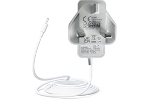 BOLAAZUL Replacement Power Supply Adapter Charger Cable 12V 1.5A for A mazon Echo Dot 3rd/4th / (Kids Edition), Echo Show 5, Lenovo Smart Clock Essential CD-4N341Y CD-4N342Y AC Power Cord -White