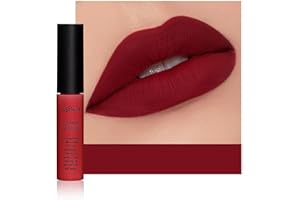 ‎ANIFER Anifer Samtiger Mattflüssiger Lippenstift, Langanhaltend und Wasserfest, Nicht Haftender Becher Lipgloss (Dunkelrot 602)