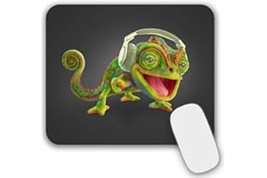 AOKSUNOVA Alfombrilla de ratón pequeña con diseño de alfombrilla para ratón, 24 x 20 cm, diseño de lagarto negro