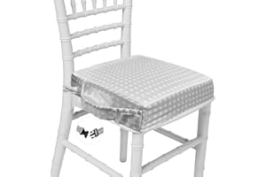 Taeku Réhausseur, Coussin de Siège Chaise Portable Cartoon Haute Bébé Carré Rehausseur de Siège avec 2 Sécurité Boucles (Étoile Grise)