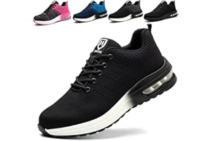 ISOOUS Zapatos de Seguridad para Hombre Mujer Ligeras Colchón de Aire Zapatillas de Trabajo con Punta de Acero Transpirable