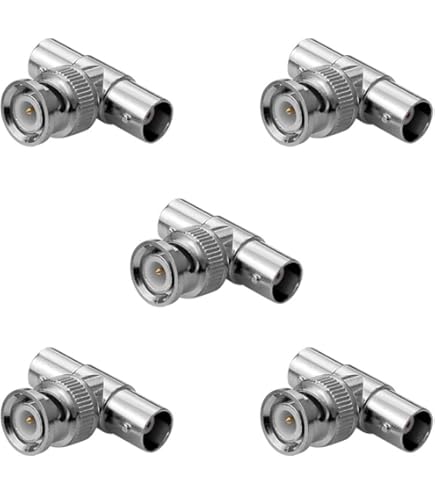 8 Adattatori BNC A T - 1 Maschio/2 Femmine, Per CCTV E Antenne - Foto 6