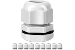 Dawenur 10 Stück Kabelverschraubung PG19 Kabeldurchführung Wasserdicht PG Verschraubung Verstellbaren Kabelverschraubungen für Outdoor Garten Schaltkasten Abzweigkasten