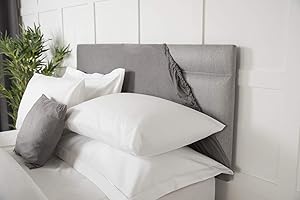 Belledorm Headboard Wrap - Transforms a drab looking Headboard - Luxury Faux Suede (Charcoal, Double)