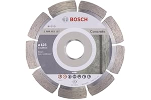BOSCH ACCESSORIES Bosch 1x Diamanttrennscheibe Standard for Concrete (für Beton, Porenbeton, Ø 125 x 22,23 x 1,6 x 10 mm, Zubehör für Winkelschleifer)