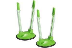 LJHOME 2 Pcs Baggy Racks, Adjustable Sandwich Bag Stand Holders, Food Storage Bags Clips Stands, Plastic Reusable Freezer Bag Racks Holders - Green (2)
