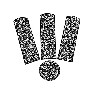 Gambit PVC Waterproof/dust Proof Floral Printed Three Blade Ceiling Fan Blade Covers (Multicolor)