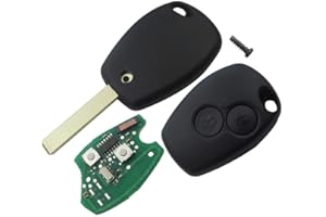 ProPlip - Llave Completa con electrónica Programador PLIP para Renault Kangoo Modus Clio Master Megane Dacia Logan Sandero Duster Opel Vivaro Movano PCF 7947 Mando a Distancia