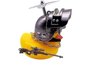 WOTEG Bicicletta Clacson - Papera di Gomma - Decorazioni del Cruscotto 'Auto - Paperella di Gomma per Auto - Campanello Bici, per Bicicletta con Luce per Bici per Bambini