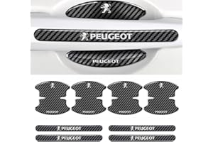 WACDXST 8 Pezzi Pellicola Protettiva della portiera dell'auto Maniglia, per Peugeot 3008 II SUV 3008 GT 2016 2017 2018-2023 desivo autoadesiva Anti graffio Accessori Auto