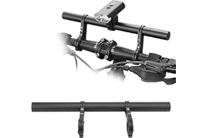LONGZHUO Extensor de manillar de bicicleta Soporte de montaje de luz de lámpara para teléfono 30 CM Aleación de aluminio Soporte de extensión de manillar de bicicleta Soporte de montaje de faros de bicicleta B