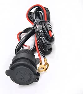 12V Auto Motorrad Wasserdicht Zigarettenanzünder Steckdose Buchse ZIGARETTEN-STECKDOSE inkl. 1.5M Verbindung-Kabel