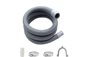 HIQE-FL Ablaufschlauch für Trockner,Ablaufschlauch Verlängerung,Ablaufschlauch Waschmaschine,Spülmaschinenschlauch,Ablaufschlauch,Ablaufschlauch Anschluss Waschmaschine(2m)