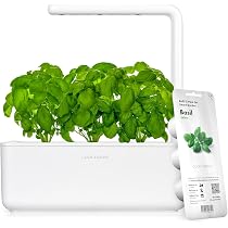 Click & Grow Smart Garden - Potager Intérieur Automatique Avec LED - 3 Capsules Basilic Included