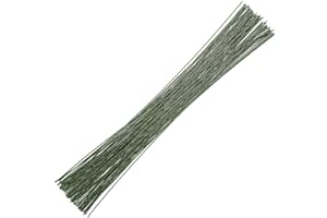 LOMIMOS 100 Pack Fil de Fer Fleuriste,40cm Vert Stem Wire Floral Stem Fil,Fil Floral,Wires Floral Flowers pour Artifical Fleurs Bouquet de Mariage