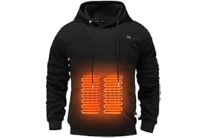 Generisch Beheizbarer Hoodie Herren Beheizte Jacke Pullover Beheizbare Kleidung Heizpullover Kapuzenpullover Plüsch Sweatshirt Heizmantel Outdoor Heizpullover Winter Körperwärmer Mantel