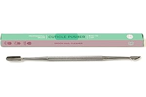 Malva Belle Cuticle Pusher & Spoon Nail Cleaner - Professional Stainless Steel Cuticle Remover - Under Nail Cleaner Tool - Manicure Set - Fingernail & Toenail Care