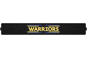 FANMATS 19722 Golden State Warriors Drink Bar Mat - 3.25in. x 24in. - Durable Dish Drying Mat, Easy Clean, Counter Mat