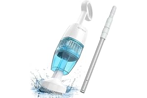 WYBOT Akku Poolsauger Bodensauger für Pool (5200mAh), 60 Minuten Pool Akkusauger, Pool Bodensauger mit Bürste, Pool Sauger Ideal für Oberirdische Pools/Spas (inkl. Teleskopstange)