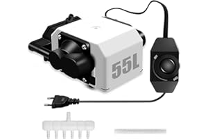 AISNY Air Assist Laser, Luftunterstützung für Lasergravierer und Gravierer 55L/min Einstellbarer Luftstrom 25W 220V Luftunterstützungspumpe für Laserschneider Laser Gravur Geräuscharm