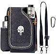 Polyester Vape Mod Carrying Bag,Vapor Case For Box Mod,Tank,E-Juice,Battery - Best Vape Portable Travel To Keep Your Vape Accessories Organized [Case Only] (Skull),Black