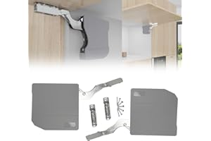 Evotrade Bras pour porte à rabat vers le haut, systèmes de levage pour portes de cuisine, bras sans charnières (charge 2,5 à 3,5 kg)