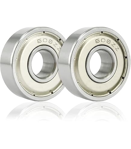 NSK 608-2RS 10-Pack Ball Bearings - 8x22x7mm Double Rubber Seal, Pre-Lubricated For Smooth & Quiet Rotation - Deep Groove Design