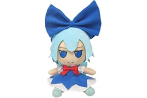 JUNZIWING Anime Fumo Bambola Cosplay Cirno Peluche Figura Cuscino, Regali di Compleanno per Bambini Adulti Donne 23 Cm