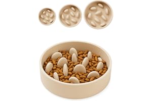 Flamingo Miska przeciw żarłokom dla psa 410 ML - Powolna miska do karmienia - Antypoślizgowa podstawa - Promuje zdrowe odżywianie i powolne trawienie - 14 cm x 4 cm