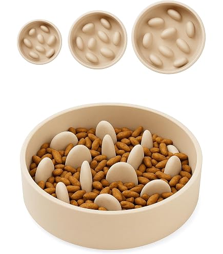 Ciotola Rialzata Anti-ingozzamento In Ceramica Per Gatti E Cani Piccoli – Design A Petalo, Lenta Alimentazione, Base Antiscivolo, Diametro 14 Cm