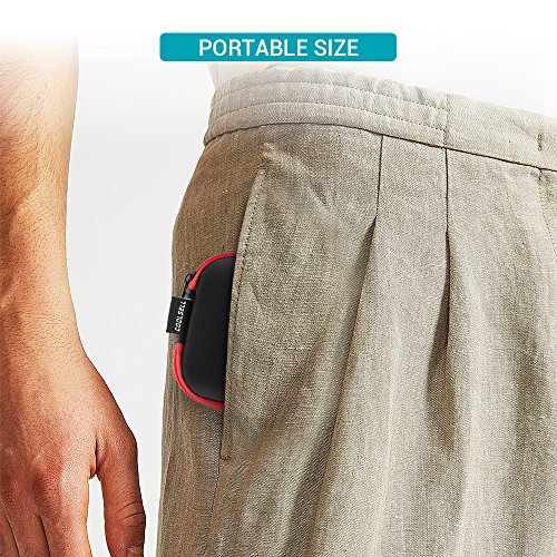 Custodie per auricolari, SUNGUY [2-Pack] Custodia da viaggio per auricolari piccola tasca per smartphone Auricolare Bluetooth Custodie per auricolari rigide Custodia per cuffie EVA 2 colori (blu + rosso)