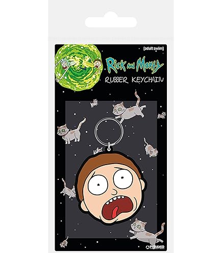 Porte-Clés Officiel Rick And Morty – Pendentif Métal Multicolore 10 Cm, Alliage De Zinc, Cadeau Fan