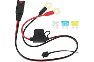 YINETTECH 1 szt. GC008 do M10 oczkowe przewody zaciskowe wiązka przewodów inteligentnych ładowarek do akumulatorów kabel przedłużający do M10 (3/20.3 cm) rozmiar otworu kompatybilny z modelami G750