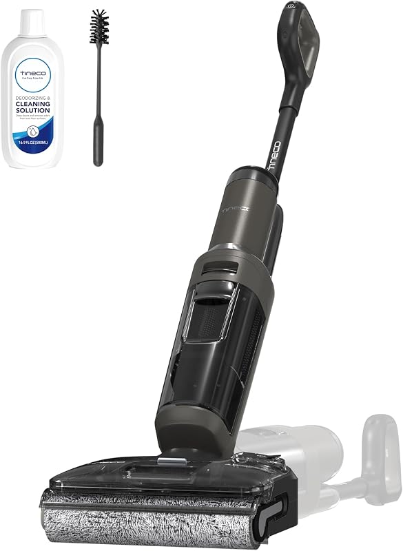 Tineco Floor One i6 Stretch Aspirateur Laveur sans Fil, Aspirateur Sec et Humide, Aspiration Puissante 20 kPa, portée à Plat 180°, Nettoyage Deux Bords, 40 Min d'autonomie, séchage 5 Min 85°C