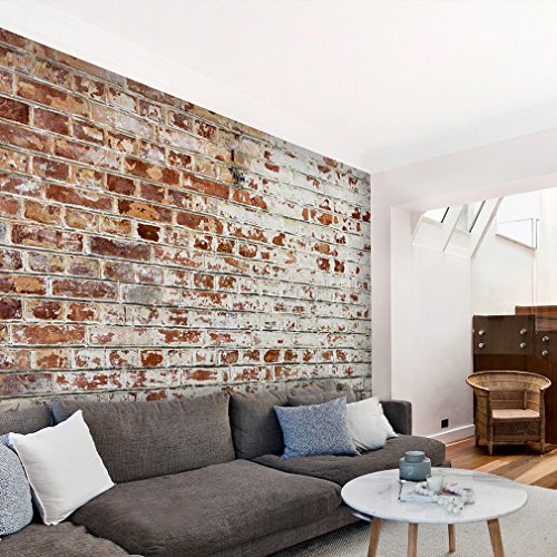 Fototapete Steinwand Steine 350x245 cm XXL | KOMPLETT SET MIT KLEISTER - PREMIUM VLIES TAPETE - PROFI QUALITÄT (Keine Papiertapete, keine Blasenbildung) - Top moderne Wanddeko - Fototapete 3D Illusion - Riesen Wandbild - Top Design Tapete - Neue exklusvie Edition mit noch besser Druckauflösung - Deutsches Premium Vlies (Kein Import Vlies oder PVC), Schlafzimmer, Wohnzimmer, Kinderzimmer geeignet | Fototapeten Wandtapete FOB0147a73XL