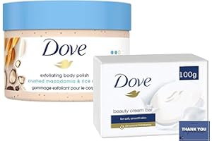 CC1ST CUSTOMERS COME 1ST Macadamia & Rice Milk Body Scrub and Beauty Cream Soap Bar - Luxurious Exfoliation and Gentle Cleansing Set