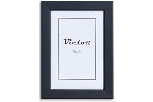 Victor Marcos de Fotos Klee Negro 9x13 cm - Marco Moderno Sencillo Madera 9x13 - Marco Negro 9x13