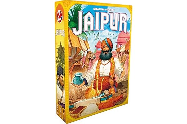 Asmodee - Jaipur - Jeu de Cartes et Stratégie pour Enfants dès 10 Ans - Jeu de Marchandage - Devenez Le Marchand Attitré du Maharaja - pour 2 Joueurs - 30 Min - Version Française - Space Cowboys