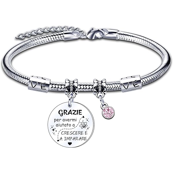 Bracciale Donna in Acciaio Un Bimbo Impara Quando L'Amore Insegna