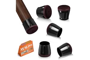 BAIPOK 16 Piezas Protectores de Silla, Fundas de Silicona para Piernas de Silla con Fieltro Envuelto, Almohadillas Protectoras para Pies de Muebles