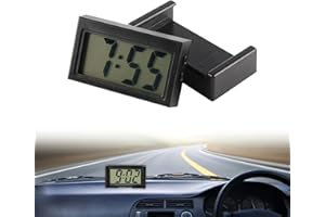 BASTOUR Horloge de Voiture Mini Montre Numérique LCD Tableau de Bord Véhicule Électronique