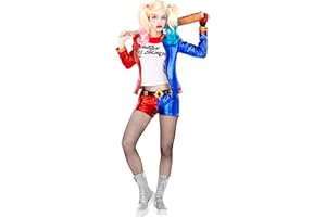Funidelia | Déguisement Harley Quinn Suicide Squad pour femme Super héros, DC Comics, Suicide Squad - Déguisement pour Adultes et accessoires pour Halloween, carnaval et fêtes - Bleu
