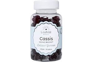 Lashilé Beauty - Compléments Alimentaires - Cassis - Contribue au fonctionnement du tractus urinaire - Cure 30 jours - Fabrication Française