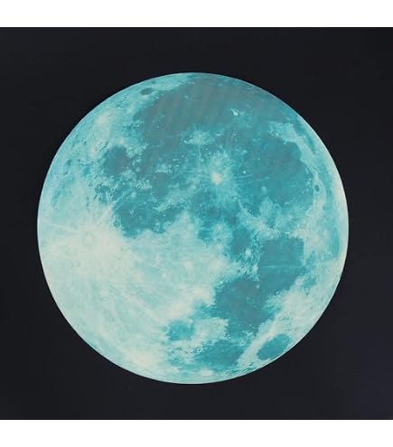 Leuchtender Wandsticker 'Blauer Planet' – 30 Cm, Nachleuchtend Im Dunkeln, Photolumineszent, Ungiftig