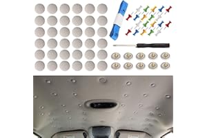 Lot de 60 rivets universels pour toit de voiture - En flanelle - Avec outil d'installation - Compatible avec toutes les voitures