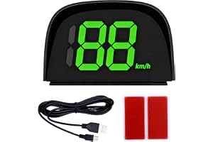 Kryolithm Digital GPS-bilhastighetsmätare HUD-display, hastighetsindikator, bil med solskydd, GPS-hastighetsmätare exakt för