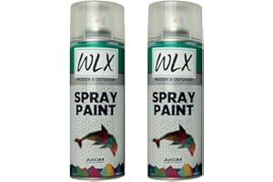 WLX Farba w sprayu, szary antracytowy (zestaw 2 szt.) po 400 ml. Szybkoschnąca puszka w sprayu. Farba w sprayu, lakier w sprayu, farba do lakieru, farba graffiti, puszka sprayu. Kolor RAL. błyszczący