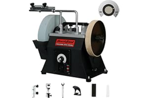 BUCKTOOL 250mm Variable Speed Sharpener 90-160RPM Two-Direction Water Cooled 220 Grit Wet and Dry Sharpening System, SCM8103